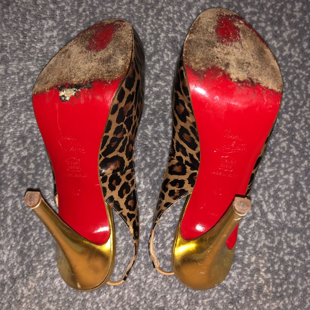 Christian Louboutin Leopard Slingback Sandal - Picture 4 of 5